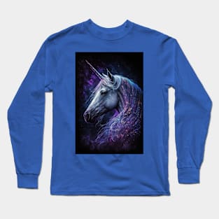 Magical Unicorn Portrait Long Sleeve T-Shirt